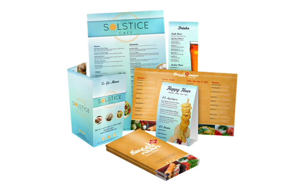 Custom Menu Printing product overview